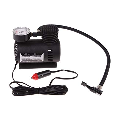 Vktech® Portable 12V Auto Car Electric Air Compressor Tire Infaltor Pump 300 PSI XR