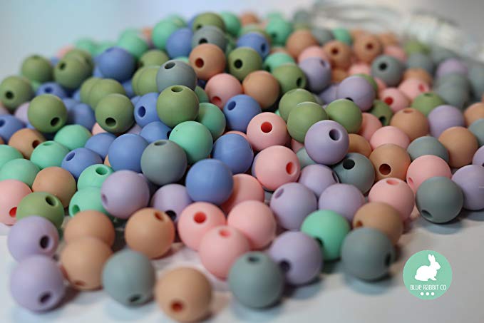 250 PC 9MM Mix Silicone Loose Bead Craft Set (Pastel) | For Jewelry, Teethers, Necklaces & Bracelets