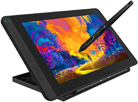 HUION 2021 Kamvas 12 Ultrathin Graphic Drawing Tablet with Screen Full-Laminated Pen Display Digital Drawing Monitor, Battery-Free Stylus, Tilt Function 8192 Pen Pressure, Stand Included-11.6 Inch