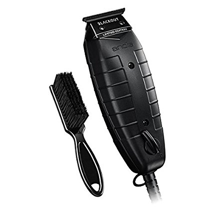 Andis T-Outliner LIMITED EDITION Blackout T-Blade Trimmer with a BeauWis Blade Brush