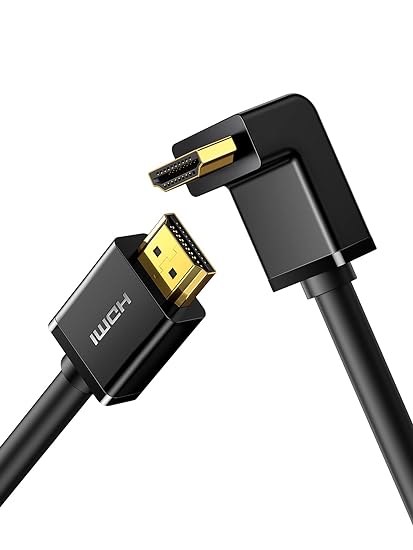 Ugreen High Speed HDMI Cable with Ethernet 90 Degree Right Angle Supports 3D & Audio Return Compatible for Blu Ray Player 3D Television Roku Boxee Xbox360 PS3 Apple TV etc 3ft 1m 6ft/2m,Black