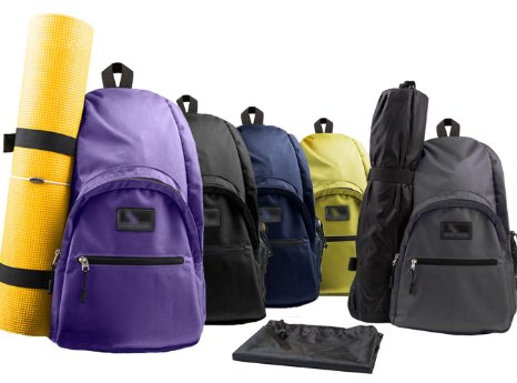 Yoga Backpack for Women and Men - Waterproof Crossbody Sling Bag EDC Day Pack for Yoga Sports Gym Travel Hiking Biking
