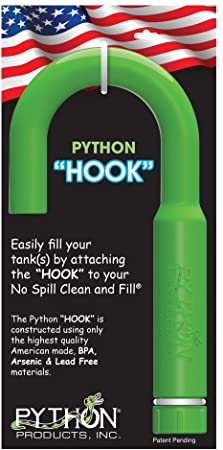 Python Hands-Free and Spill Free Aquarium Hook, Green