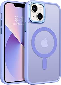 BENTOBEN iPhone 13 Mini Phone Case, iPhone 13 Mini Case [Compatible with Magsafe] Translucent Matte Magnetic Slim Thin Shockproof Women Men Protective Cover for iPhone 13 Mini 5.4", Lavender Purple