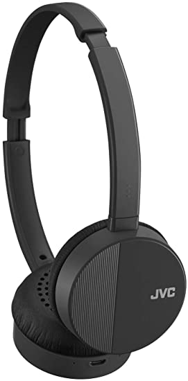 JVC HA-S23W Wireless Headphones - On Ear Bluetooth Headphones, Foldable Flat Design, 17-Hour Long Battery Life (Black)