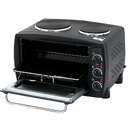 Oypla 26 Litre Electrical Mini Compact Oven Kitchen Mate c/w 2 Hot Plates And Grill