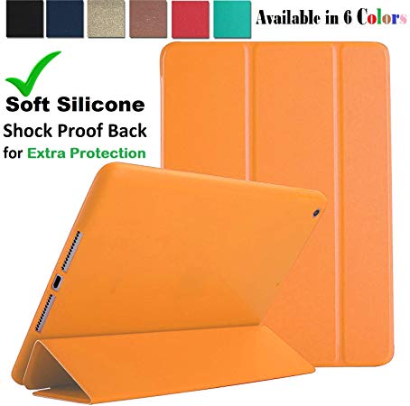 DuraSafe Cases for iPad Mini 5-7.9 Inch 2019 [ A2124 A2125 A2126 A2133 ] Smart Cover with Soft Silicone Back : Soft Back - Orange