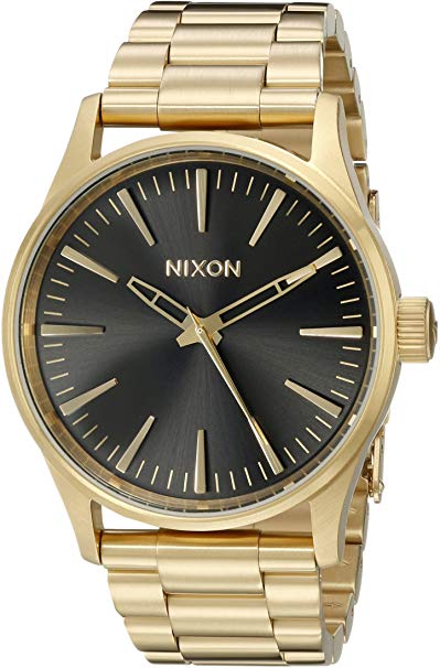 Nixon Men's A4501604 Sentry 38 SS Analog Display Analog Quartz Gold Watch