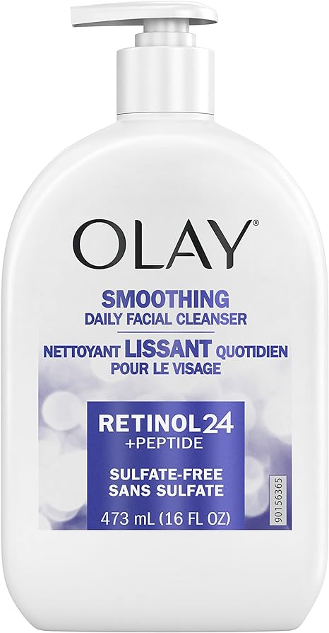 Olay Retinol 24   Peptide Face Wash, Smoothing, Sulfate-Free, 473 mL