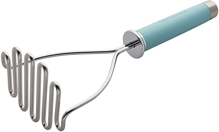 KitchenAid KO008OHAQA Gourmet Stainless Steel Wire Masher, One Size, Matte Aqua Sky