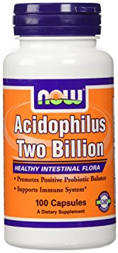 Now Foods Acidophilus 2 Billion, Capsules, 100-Count