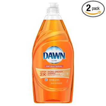 Dawn Ultra Concentrated Antibacterial Hand Soap Dishwashing Liquid, Orange Scent,  21.6 fl. oz. (Pack of 2)