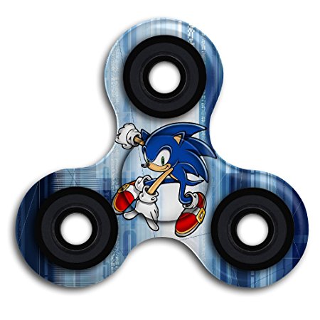 Sonic The Hedgehog Hot Sale Hands Spinner Tri-Spinner Fidgets Fingertip Bearing Toy Decompression Gyro And Autism Adults & Children For Killing Time Or Relaxation