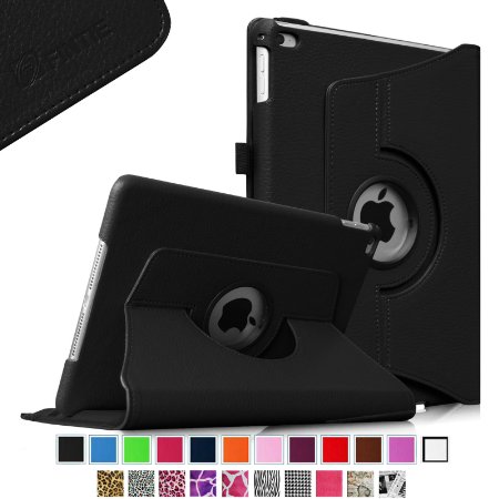 Fintie iPad Air 2 Case - 360 Degree Rotating Stand Case with Smart Cover Auto Sleep / Wake Feature for Apple iPad Air 2 (iPad 6) 2014 Model, Black