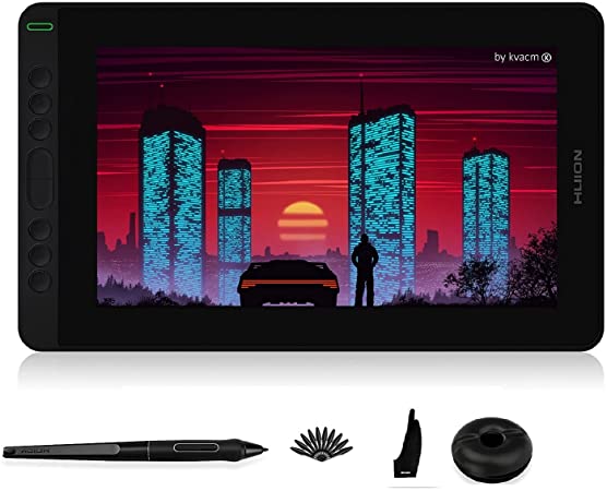 HUION 2021 Kamvas 12 Pen Display Full-Laminated Graphic Drawing Monitor Battery-Free Stylus, Tilt Function 8192 Pen Pressure and 8 Shortcut Keys, 11.6 Inch