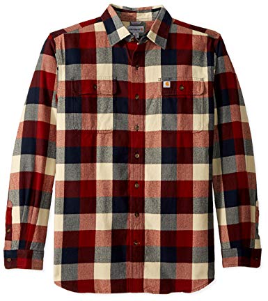 Carhartt Men's Big & Tall Hubbard Plaid Flannel Shirt