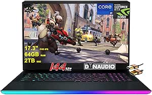 MSI GE76 Raider Gaming Laptop 17.3" FHD IPS 144Hz Intel 14-core i9-12900H 64GB RAM 2TB SSD GeForce RTX 3060 6GB RGB Backlit Thunderbolt USB-C MiniDP Dynaudio Nahimic Win11 Black   HDMI Cable