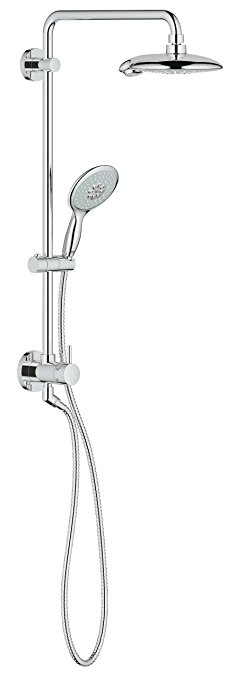 Powerandsoul 25 In. Retro-Fit 2-Function Hand Shower and Showerhead Bundle  -2.5 Gpm