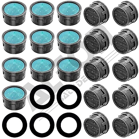 ALTON ALD345, 20-Piece Replacement Water Aerator Tap and Faucet Foam Flow with Washers, Blue