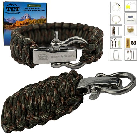 Paracord Grenade And Paracord Bracelet Set By The Camping Trail. Over 21 Ft Of Paracord And 17 Pieces Make This Great Survival Gear To Carry.