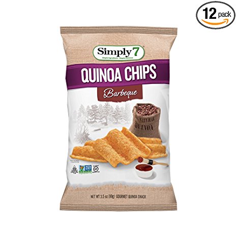 Simply7 Quinoa Chips, Gluten Free, Barbeque, 3.5 Ounce (Pack of 12)