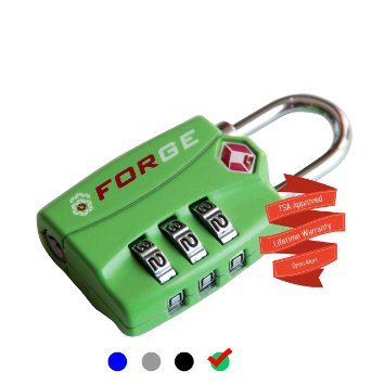 Best12304Open Alert12305Indicator TSA Approved Luggage Locks97334 Colors97333 Digit Combination9733Theft Protection9733Lifetime Warranty on our Durable Heavy Duty Forge Travel Baggage Lock Padlock and Suitcase Lock