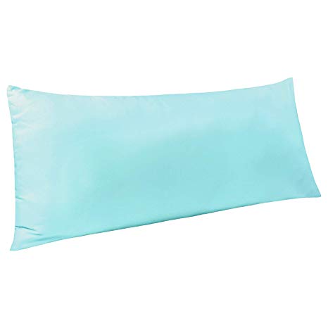 NTBAY Body Pillow Cover, Pillowcases, 100% Brushed Microfiber, Soft and Cozy, Envelope Closure, for Adults Pregnant Women, 20" x 54", Aqua