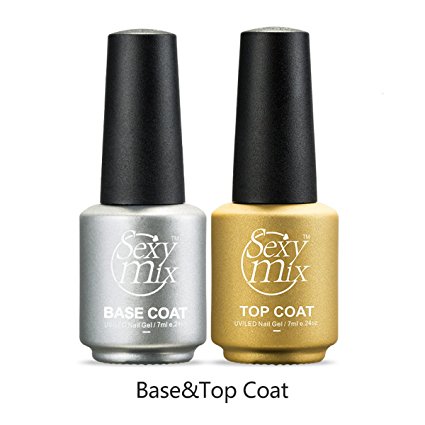 Sexy Mix Base Coat Top Coat Gel UV LED Gel Polish Starter Kit 7ML