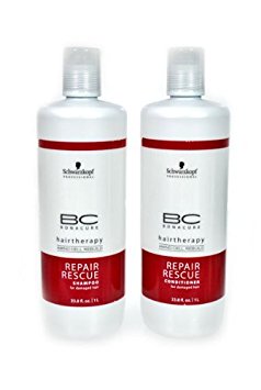 Schwarzkopf Bonacure Hairtherapy Amino Cell Rebuild Repair Rescue Shampoo and Conditioner, 1 L Each,  Duo Set
