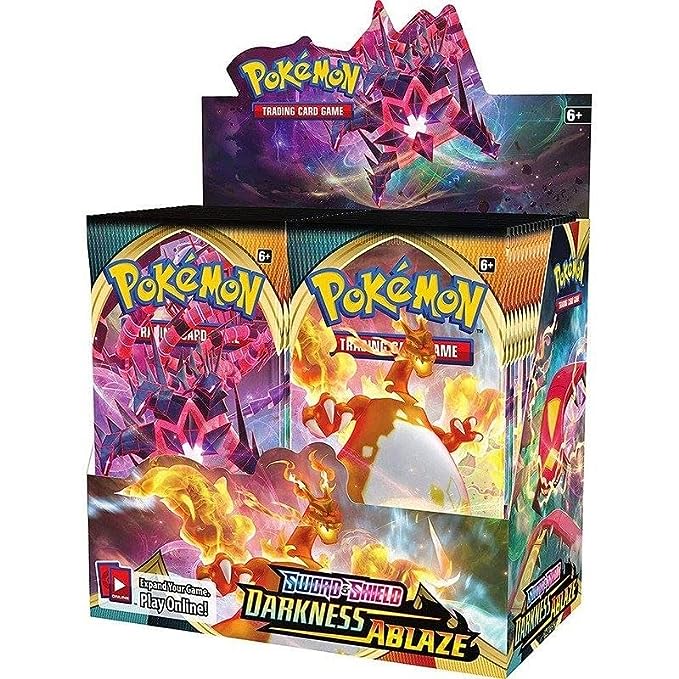 Pokemon Playing Card Board Game Darkness Ablaze 5 Pack 50 Cards Booster Packs, Battle Cards, Battle Game for Kids, Boys, Girls (Darkness Ablaze 5 Pack 50 Card)