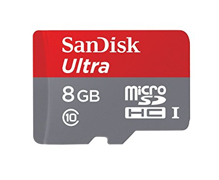 SanDisk SDSDQUA-008G-U46A 8 GB Ultra Android 30 MB/s Class 10 UHS-I MicroSD Memory Card with SD Adapter (Label May Change)