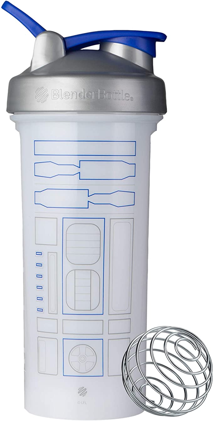 BlenderBottle Star Wars Shaker Bottle Pro Series Perfect for Protein Shakes and Pre Workout, 28-Ounce, R2D2