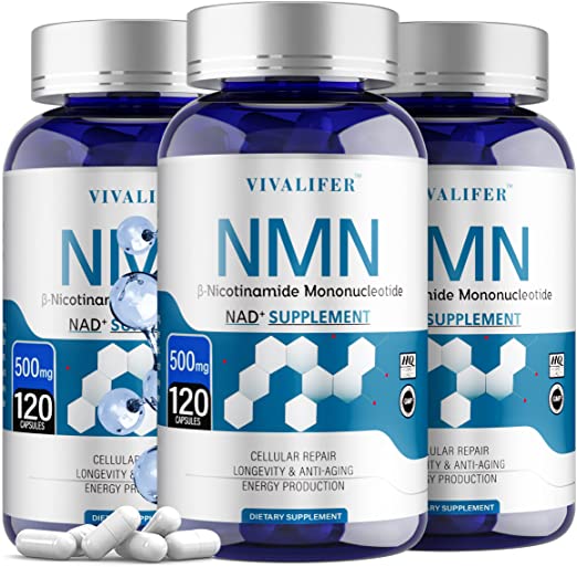 3 Pack NMN Supplement, 1500MG Powerful Nicotinamide Mononucleotide Capsules for Supports Anti-Aging & Antioxidant, Longevity and Energy, Naturally Boost NAD  Levels (NMN 120PCS)