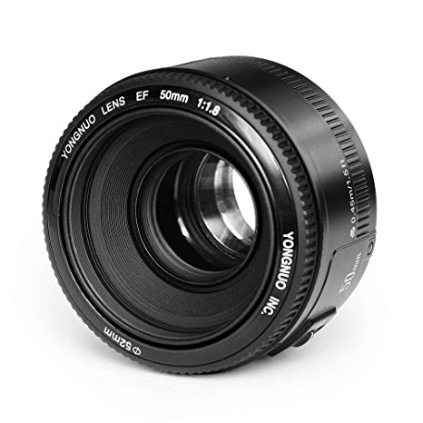 Yongnuo YN50mm F/1.8 Lens Large Aperture AF Lens in Black For Canon EOS Rebel Digital Camera