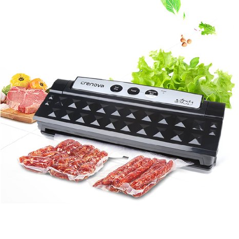 Crenova Automatical Food Vacuum Sealer Machine for Dry  Moist Seal Preservation Packing System with Starter Kits for Home Restautant and Industrial Use