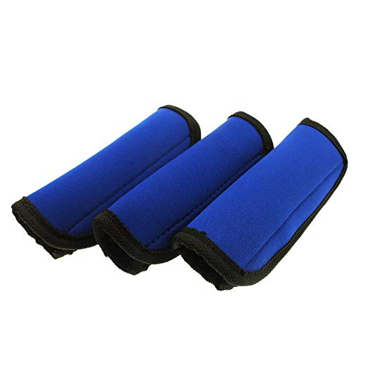 Gracallet® Pack of 3 Comfort Blue Neoprene Handle Wraps/Grip/Identifier for Travel Bag Luggage Suitcase
