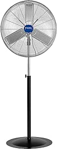 Global Industrial Deluxe Oscillating Pedestal Fan, 30" Diameter, 1/2HP, 10,000CFM