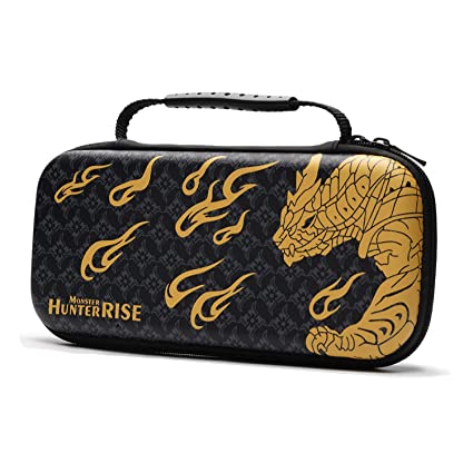 SOMAN Carrying Case for Nintendo Switch with Monster Hunter Rise,Protective Hard Portable Travel Carry Case Shell Storage Bag for NS Console & Accessories (MH)