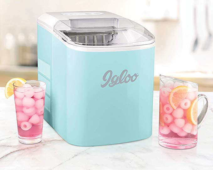 Igloo ICEB26AQ 26-Pound Automatic Portable Countertop Ice Maker Machine - Aqua
