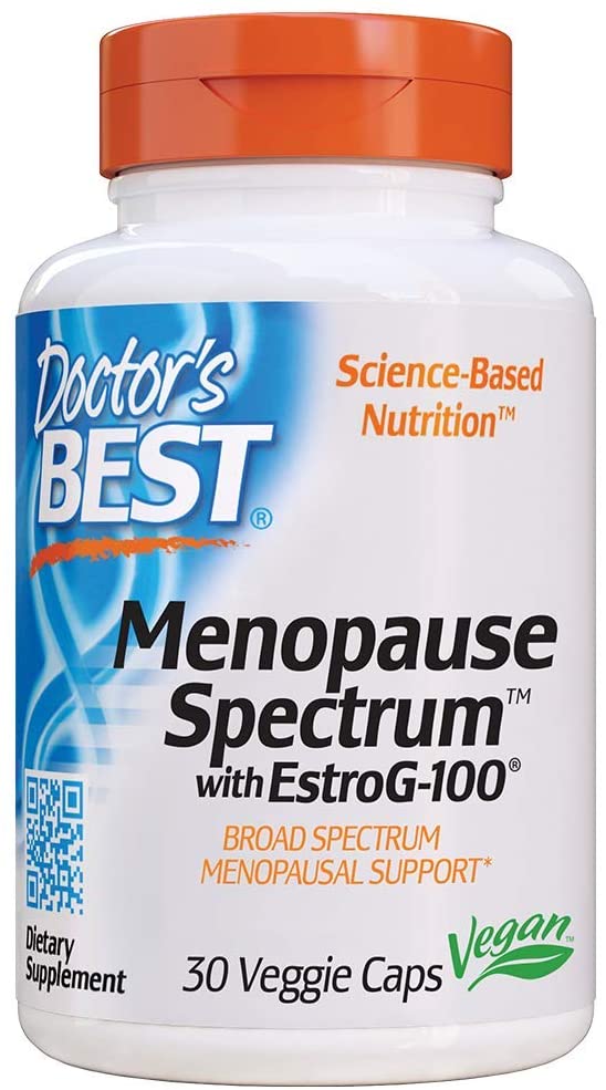 Doctor's Best Menopause Spectrum with EstroG-100, Non-GMO, Vegan, Gluten Free, Soy Free, Veggie Caps, 30 Count