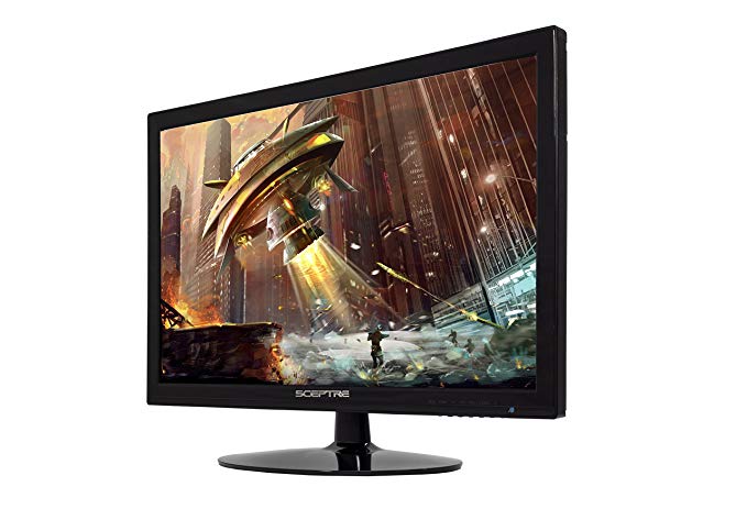 Sceptre 24 Inch 75Hz 1080p LED Monitor with Build-in Speakers HDMI VGA Ports, New Black 2019 (E248W-19209A)