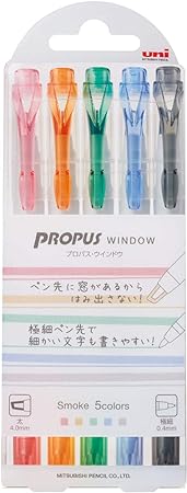 uni Propus Window Smoke Color, 5 Colors Set (Pus-103T 5C3)
