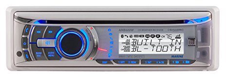 Dual AMB600W Marine CD/MP3 Receiver with iPod Control, NOAA and Bluetooth