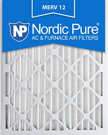 Nordic Pure 20x24x2M12-3 MERV 12 Pleated Air Condition Furnace Filter, Box of 3