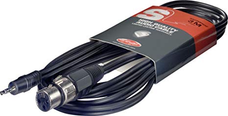 Stagg SAC1MPSXF Pro-Series 1m Mini Jack to XLR Microphone Cable - Black