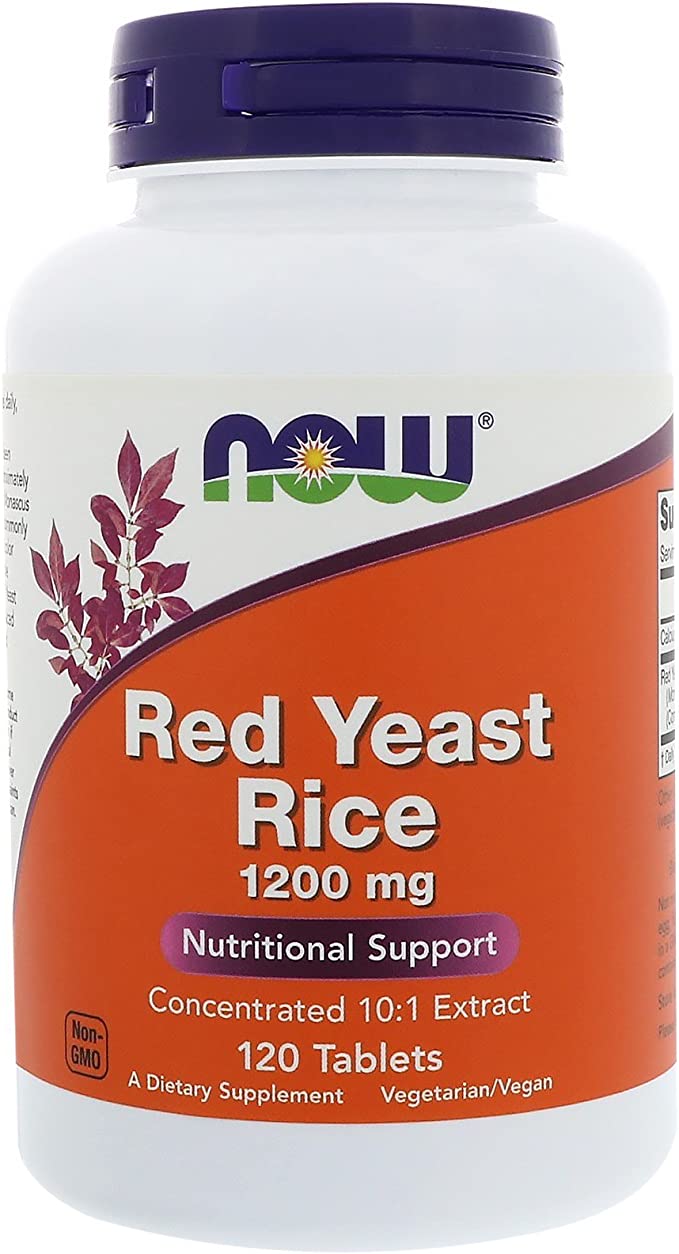 Red Yeast Rice Extract, 1200 mg, 120 Tabs by Now Foods (Pack of 2)