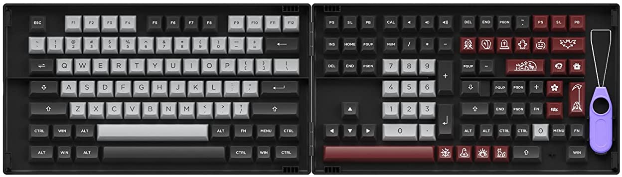 Akko Dracula Castle 198-Key ASA Profile PBT Double-Shot Keycap Set for Mechanical Keyboards with Collection Box