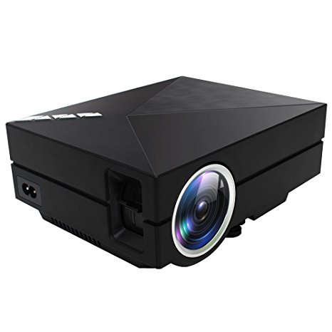 Multimedia Mini LED Projector International Version, Built in Speaker (Black)