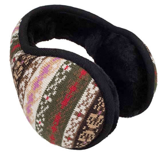 Knolee Unisex Knit Foldable EarMuffs Plus velvet Ear Muffs Winter Outdoor EarMuffs