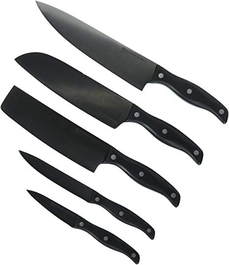 Swiss Diamond SNLKSET05 Kitchen Knife Set, Black